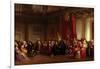 Benjamin Franklin Appearing before the Privy Council-Christian Schussele-Framed Giclee Print