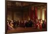 Benjamin Franklin Appearing before the Privy Council-Christian Schussele-Framed Giclee Print