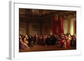 Benjamin Franklin Appearing before the Privy Council-Christian Schussele-Framed Giclee Print