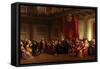 Benjamin Franklin Appearing before the Privy Council-Christian Schussele-Framed Stretched Canvas