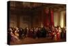 Benjamin Franklin Appearing before the Privy Council-Christian Schussele-Stretched Canvas