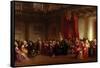 Benjamin Franklin Appearing before the Privy Council-Christian Schussele-Framed Stretched Canvas