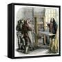 Benjamin Franklin at His Printing Press, Philadelphia-null-Framed Stretched Canvas