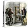 Benjamin Franklin at His Printing Press, Philadelphia-null-Stretched Canvas