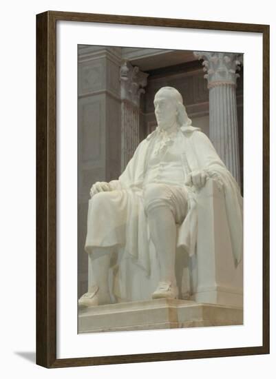 Benjamin Franklin at the Franklin Institute-Daderot-Framed Art Print