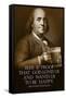 Benjamin Franklin Beer is Proof God Loves Us Art Print Poster-null-Framed Stretched Canvas