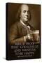 Benjamin Franklin Beer is Proof God Loves Us-null-Stretched Canvas