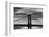 Benjamin Franklin Bridge (b/w)-Erin Clark-Framed Art Print