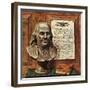 "Benjamin Franklin - bust and quote," January 19, 1946-John Atherton-Framed Giclee Print