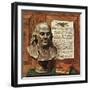 "Benjamin Franklin - bust and quote," January 19, 1946-John Atherton-Framed Giclee Print