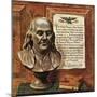 "Benjamin Franklin - bust and quote," January 19, 1946-John Atherton-Mounted Premium Giclee Print