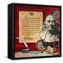 "Benjamin Franklin - Bust and Quote", January 19, 1957-Stanley Meltzoff-Framed Stretched Canvas