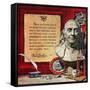 "Benjamin Franklin - Bust and Quote", January 19, 1957-Stanley Meltzoff-Framed Stretched Canvas