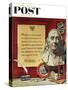 "Benjamin Franklin - Bust and Quote" Saturday Evening Post Cover, January 18, 1958-Stanley Meltzoff-Stretched Canvas