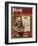 "Benjamin Franklin - bust and quote," Saturday Evening Post Cover, January 19, 1946-John Atherton-Framed Giclee Print