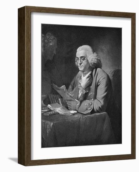 Benjamin Franklin, C1766-David Martin-Framed Giclee Print