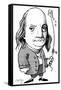 Benjamin Franklin, Caricature-Gary Gastrolab-Framed Stretched Canvas