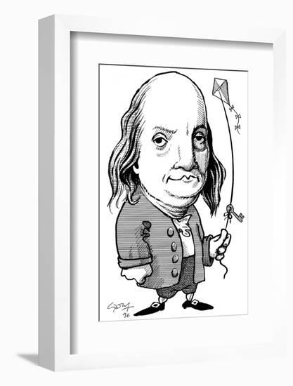 Benjamin Franklin, Caricature-Gary Gastrolab-Framed Photographic Print