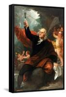 Benjamin Franklin Drawing Electricity from the Sky-Benjamin West-Framed Stretched Canvas