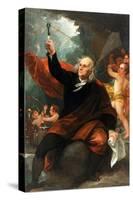 Benjamin Franklin Drawing Electricity from the Sky-Benjamin West-Stretched Canvas