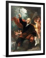 Benjamin Franklin Drawing Electricity from the Sky-Benjamin West-Framed Giclee Print