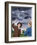 Benjamin Franklin Experimenting with Lightning-John Keay-Framed Giclee Print