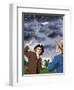 Benjamin Franklin Experimenting with Lightning-John Keay-Framed Giclee Print