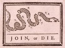 Join, or Die (Litho)-Benjamin Franklin-Stretched Canvas