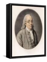 Benjamin Franklin. Portrait (Engraving)-Louis Michel van (after) Loo-Framed Stretched Canvas