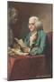 Benjamin Franklin Reading-null-Mounted Art Print