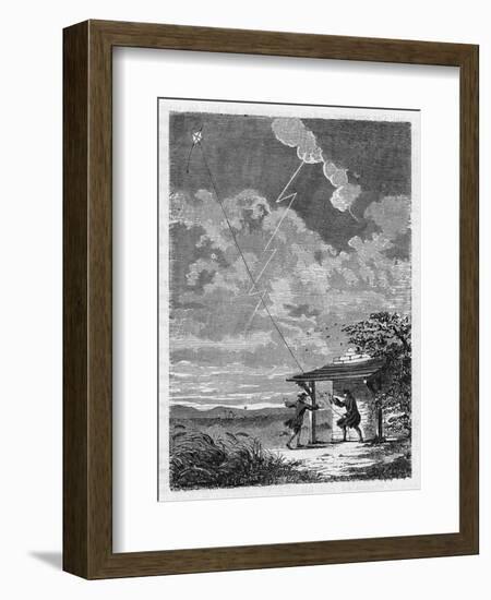 Benjamin Franklin's Conducting His Lightning Experiments in Philadelphia-Guiguet-Framed Art Print