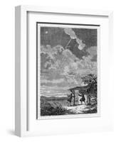 Benjamin Franklin's Conducting His Lightning Experiments in Philadelphia-Guiguet-Framed Art Print