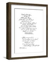 Benjamin Franklin's Epitaph, Written by Himself, 1728-Benjamin Franklin-Framed Giclee Print