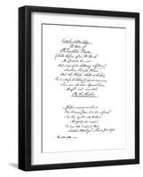 Benjamin Franklin's Epitaph, Written by Himself, 1728-Benjamin Franklin-Framed Giclee Print