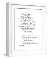 Benjamin Franklin's Epitaph, Written by Himself, 1728-Benjamin Franklin-Framed Giclee Print