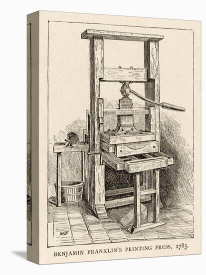 Benjamin Franklin's Printing Press-null-Stretched Canvas