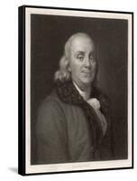 Benjamin Franklin the American Statesman Scientist and Philosopher-J. Thomson-Framed Stretched Canvas