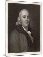 Benjamin Franklin the American Statesman Scientist and Philosopher-J. Thomson-Mounted Art Print