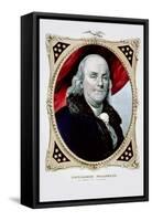 Benjamin Franklin: the Statesman and Philosopher-Currier & Ives-Framed Stretched Canvas