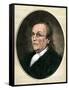 Benjamin Franklin Wearing Eyeglasses-null-Framed Stretched Canvas