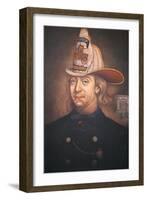 Benjamin Franklin Wearing the Uniform of the Union Fire Company Which He Founded in Philadelphia-American-Framed Giclee Print