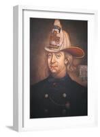 Benjamin Franklin Wearing the Uniform of the Union Fire Company Which He Founded in Philadelphia-American-Framed Giclee Print