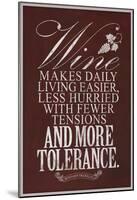 Benjamin Franklin Wine Quote-null-Mounted Poster