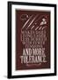 Benjamin Franklin Wine Quote-null-Framed Art Print