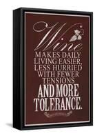 Benjamin Franklin Wine Quote-null-Framed Stretched Canvas