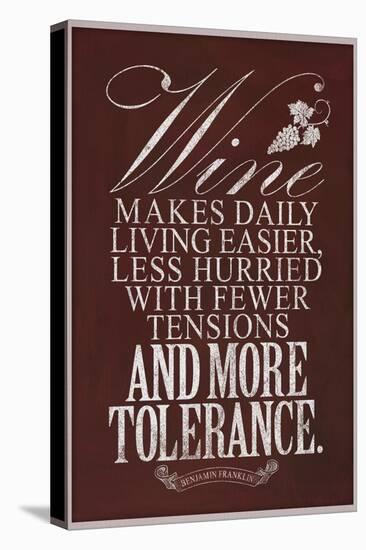 Benjamin Franklin Wine Quote-null-Stretched Canvas