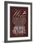 Benjamin Franklin Wine Quote-null-Framed Art Print