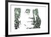 Benjamin Franklin-Cristian Mielu-Framed Art Print