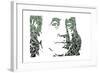 Benjamin Franklin-Cristian Mielu-Framed Art Print