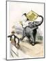 Benjamin Harrison as a Republican Elephant Breaking Away with the Nomination, 1888-null-Mounted Giclee Print